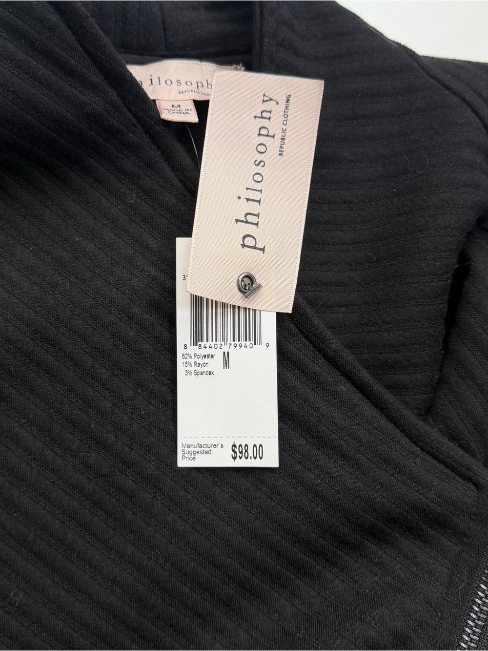 Philosophy Black Asymmetrical Moto Jacket - Picture 4 of 7